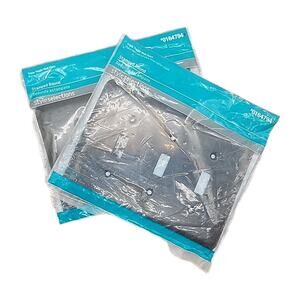 styleselections Stamped Round Triple Toggle Wall Plate 2Pack [79]